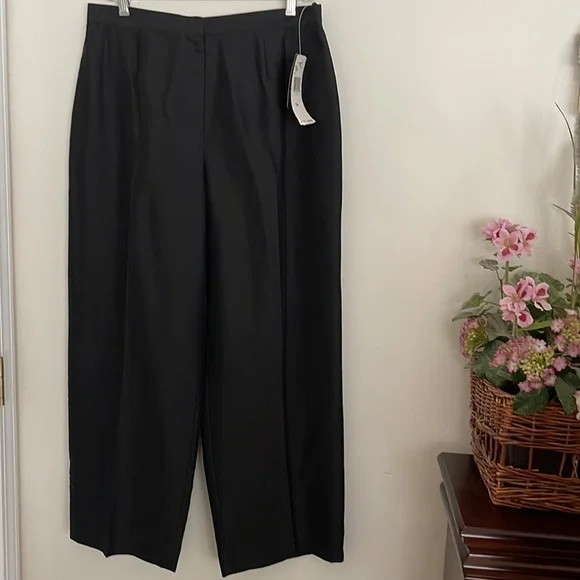 NWT Lauren Ralph Lauren black silk pantsuit